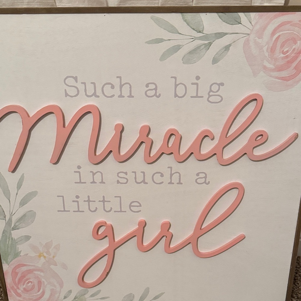 The Spring Shop Pink and White Miracle Wall Art - Picture 3 of 5